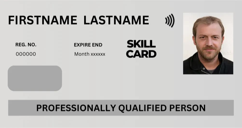ESS White Professionally Qualified Person Card image