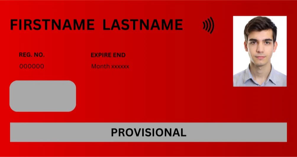 CSCS Red Provisional Card sample